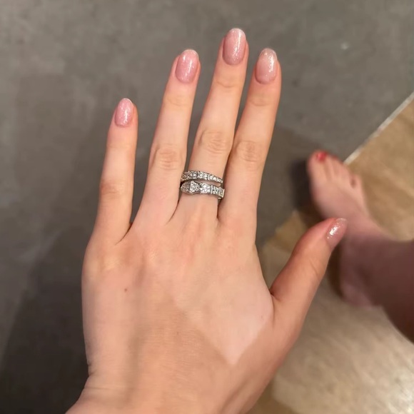 Serpenti Silver Crystal Adjustable Ring - Picture 9 of 12